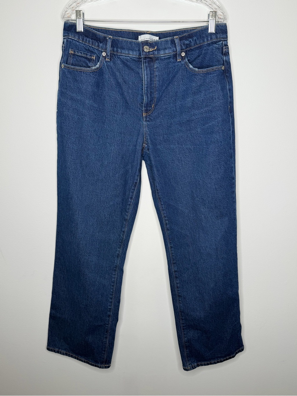 Loft Dark Wash The Relaxed Straight Jean